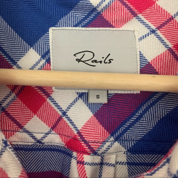 Rails Hunter Pink & Blue Plaid Button Down Top - Picture 7 of 8